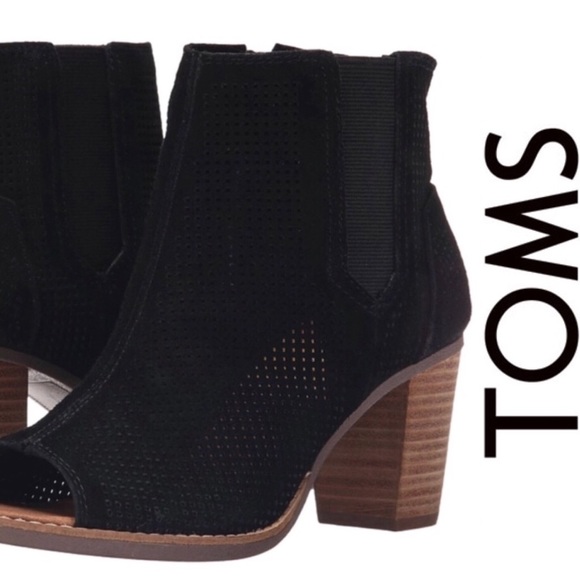 toms peep toe booties